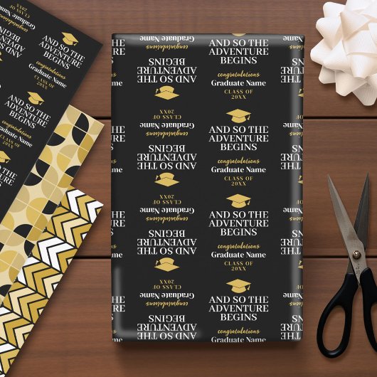 En zo begint het avontuur - het moderne Afstuderen Inpakpapier Vel