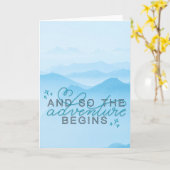 "En zo begint het Avontuur"Inspirerend Citaat Kaart (Gele Bloem)