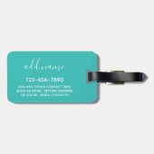 En zo begint het Avontuur - kan Kleur uitgeven Bagagelabel (Achterkant horizontaal)