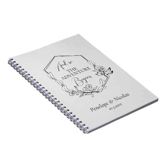 En zo begint het avontuur met de huwelijksplanning notitieboek (Rechterzijde)