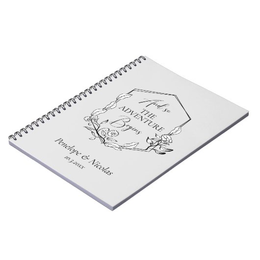 En zo begint het avontuur met de huwelijksplanning notitieboek (Linkerzijde)