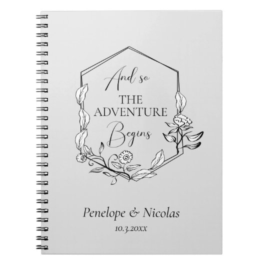 En zo begint het avontuur met de huwelijksplanning notitieboek (Voorkant)