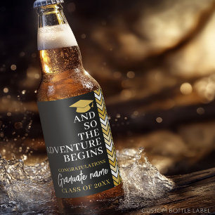 En zo begint het avontuur met het zwart-gouden Afs Bier Etiket