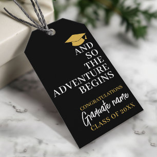 En zo begint het avontuur met het zwart-gouden Afs Cadeaulabel