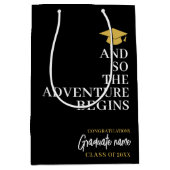 En zo begint het avontuur met het zwart-gouden Afs Medium Cadeauzakje (Voorkant)