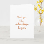 En zo, begint het avontuur - reis inspiratie kaart (Gele Bloem)