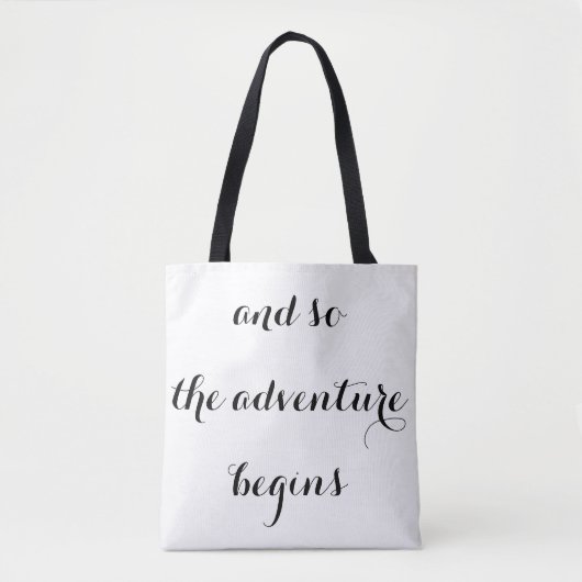 "En zo begint het avontuur" Reizen Tote Bag (Voorkant)