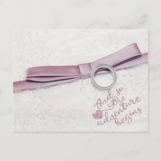 En zo begint het avontuur- Trouwdag Aankondigingskaart (Voorkant)