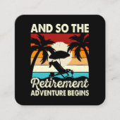 En zo begint het pensioenavontuur vierkante visitekaartje (Voorkant)