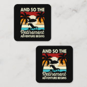 En zo begint het pensioenavontuur vierkante visitekaartje (Voorkant / Achterkant)