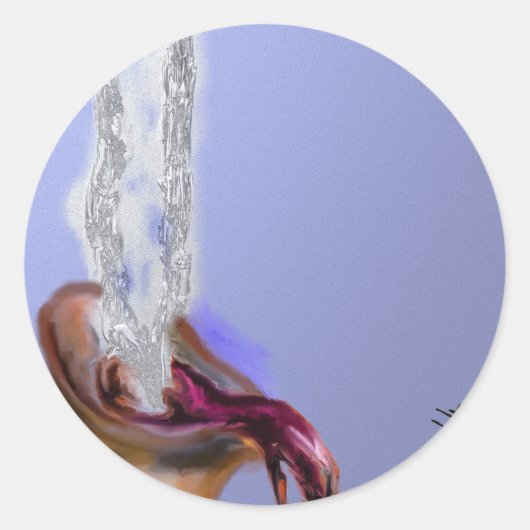 En zo begint het ronde sticker (Voorkant)