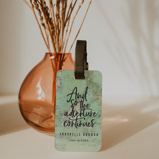 En zo gaat het avontuur door bagagelabel