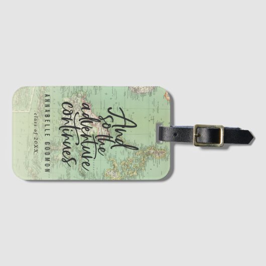 En zo gaat het avontuur door bagagelabel (Voorkant (horizontaal))