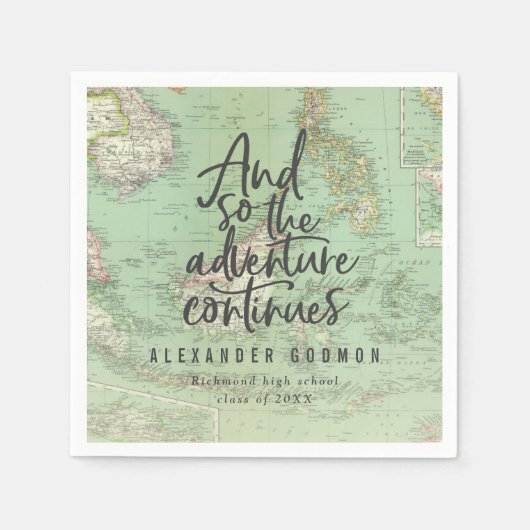 En zo gaat het avontuur verder met afstuderen servet (Voorkant)