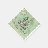 En zo gaat het avontuur verder met het huwelijksfe servet (Hoek)