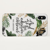 En zo gaat het avontuur verder tropisch gebladerte Case-Mate iPhone case (Achterkant (horizontaal))