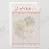  en zoete Guardian Angel Briefpapier (Voorkant / Achterkant)