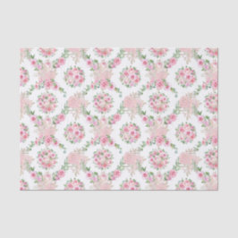 en zoete roze bloemen Decoupage patroon Tissuepapier