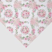 en zoete roze bloemen Decoupage patroon Tissuepapier (Detail)