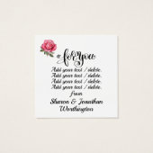  en zuinig vierkante visitekaartjes (Achterkant)