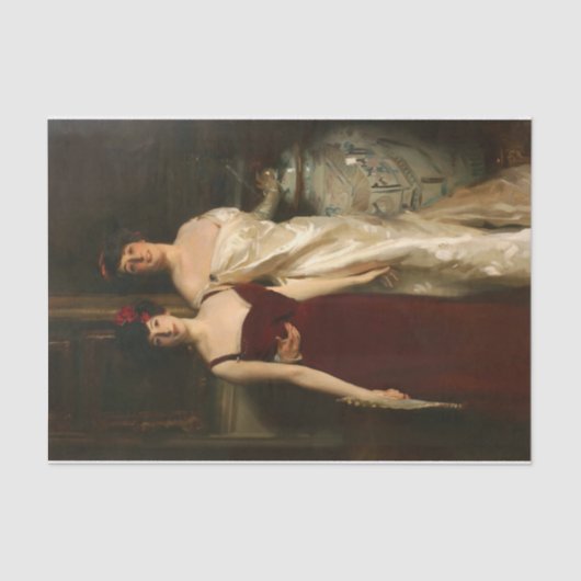 Ena en Betty Daughters door John Singer Sargent Tissuepapier (Voorkant)