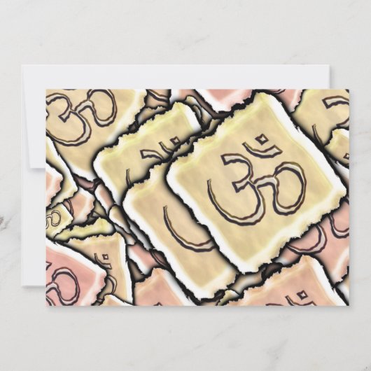 Enamel Tile Om (Aum) Kaart (Achterkant)