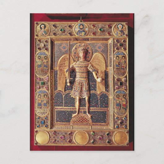 Enameled plaque met afbeelding van de Archangel Mi Briefkaart (Voorkant)