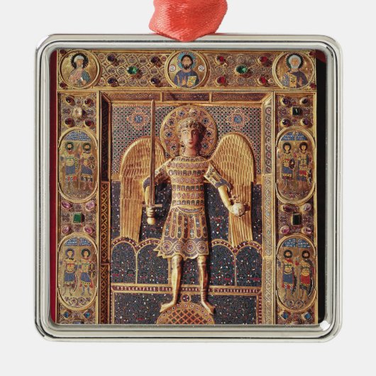 Enameled plaque met afbeelding van de Archangel Mi Metalen Ornament (Voorkant)