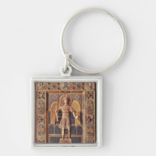Enameled plaque met afbeelding van de Archangel Mi Sleutelhanger (Voorkant)