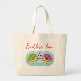 Enamorados de los erizos de Lindos. Erizo, erizo Grote Tote Bag