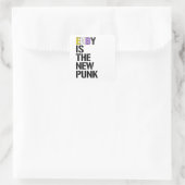 Enby is de nieuwe punk vierkante sticker (Tas)