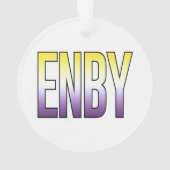 ENBY - Niet-binair Ornament (achterkant)