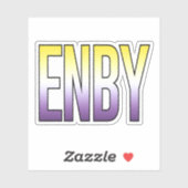 ENBY - Niet-binair Sticker (Vel)