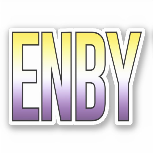 ENBY - Niet-binair Sticker (Voorkant)
