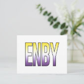 ENBY - Non-binair Briefkaart (Staand voorkant)