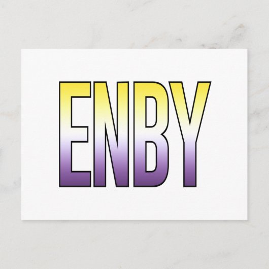 ENBY - Non-binair Briefkaart (Voorkant)