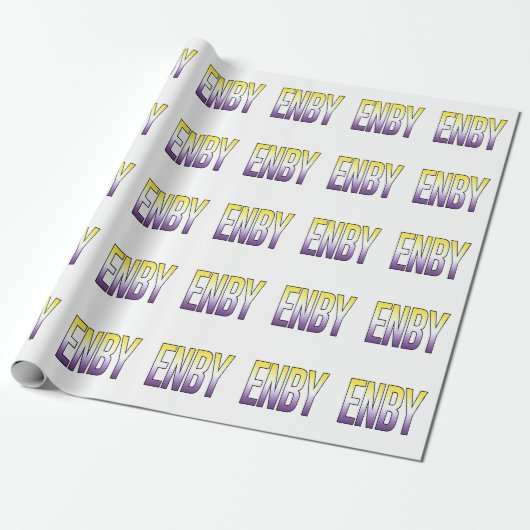 ENBY - Non-binair Cadeaupapier (Uitgerold)