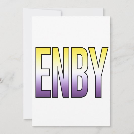 ENBY - Non-binair Feestdagenkaart (Voorkant)
