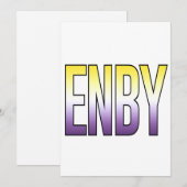 ENBY - Non-binair Feestdagenkaart (Voorkant / Achterkant)