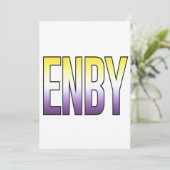 ENBY - Non-binair Feestdagenkaart (Staand voorkant)