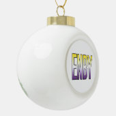 ENBY - Non-binair Keramische Bal Ornament (Links)