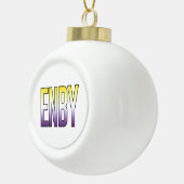 ENBY - Non-binair Keramische Bal Ornament (Rechts)