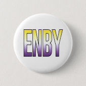 ENBY - Non-binair Ronde Button 5,7 Cm (Voorkant)