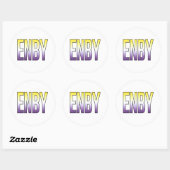 ENBY - Non-binair Ronde Sticker (Vel)