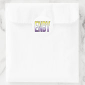 ENBY - Non-binair Ronde Sticker (Tas)