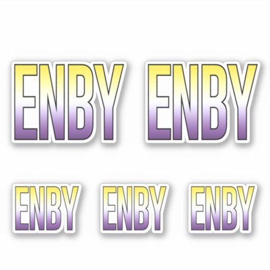 ENBY - Non-binair Sticker (Voorkant)