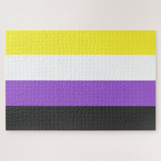 Enby (Non-binaire Pride) vlag Legpuzzel (Horizontaal)