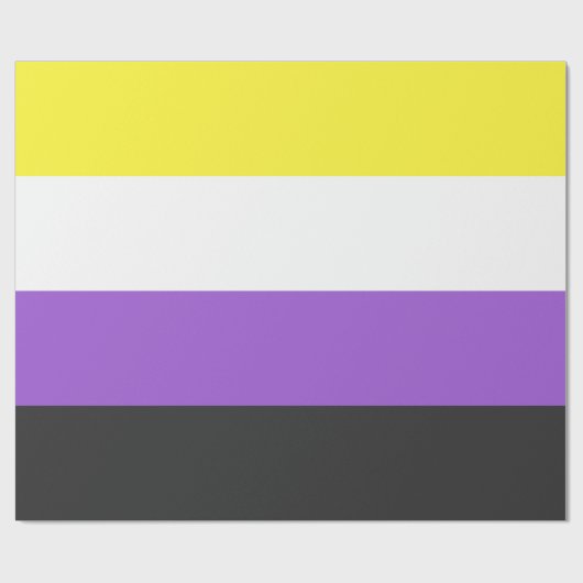 Enby (Non-binary Pride) vlag Cadeaupapier (Vlak)