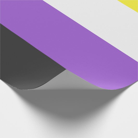 Enby (Non-binary Pride) vlag Cadeaupapier (Hoek)