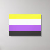 Enby (Non-binary Pride) vlag Canvas Afdruk (Voorkant)